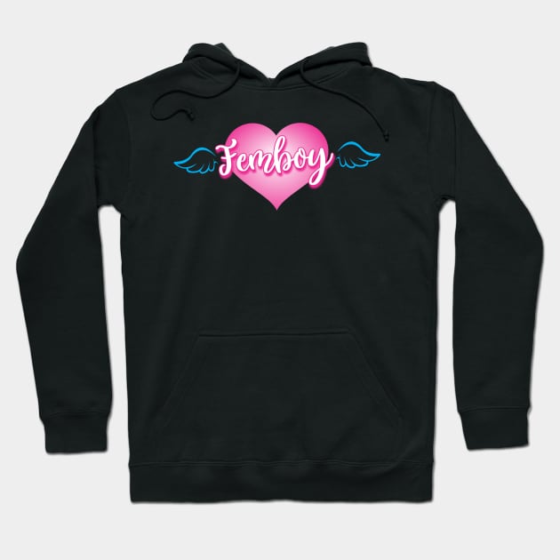 FEMBOY Angel Wings and Heart Hoodie by QCult